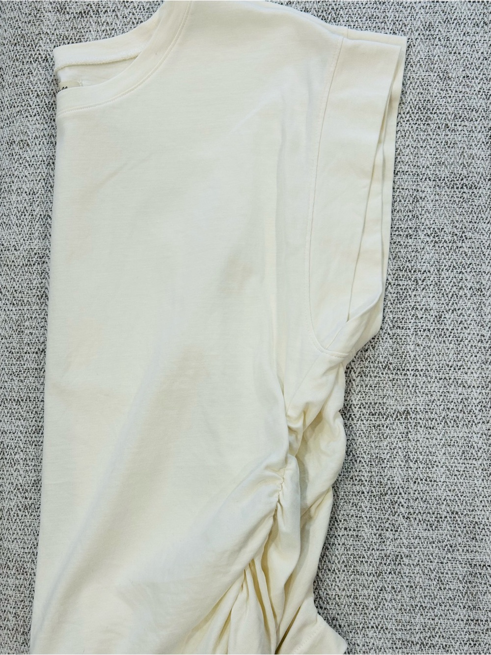 Madewell Short Sleeve Crewneck Tee in Pale Cream NWOT - Picture 4 of 4